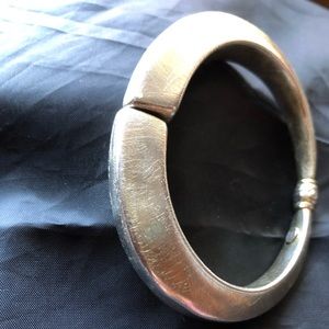 Sterling Silver Cuff Bracelet.  Rustic Matte